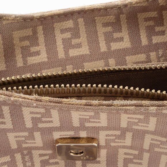 FENDI Pink Leather Zucca Shoulder Bag - Picture 7 of 16